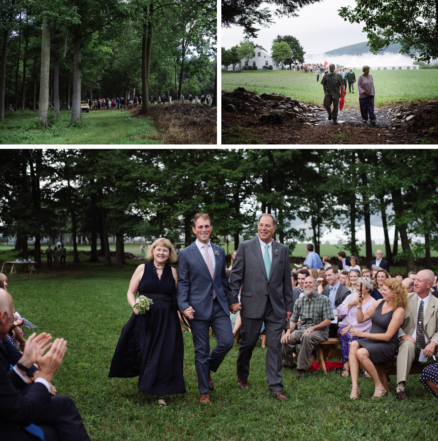 Outdoor wedding ceremony in New Haven, Vermont