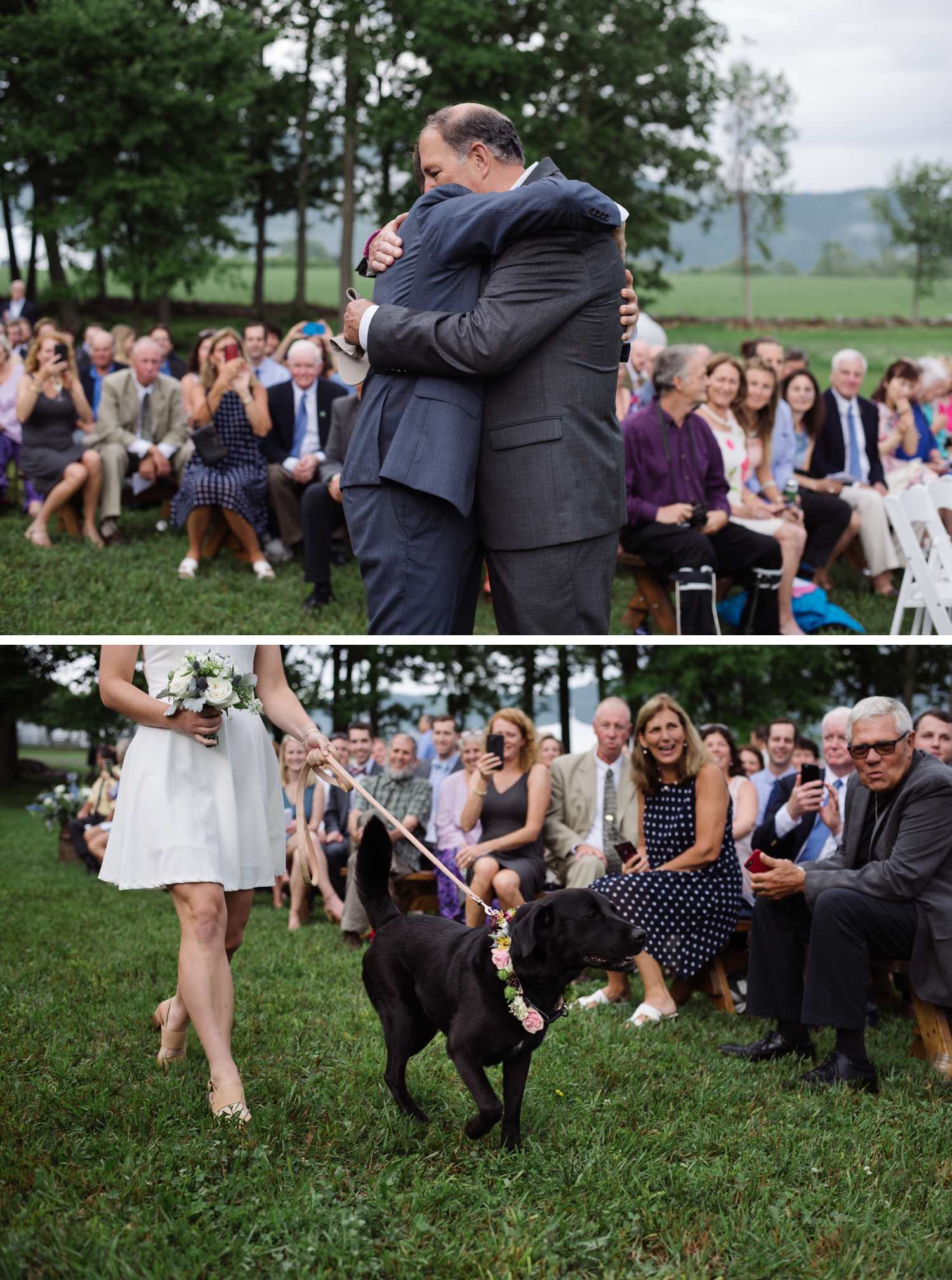 Outdoor wedding ceremony in New Haven, Vermont