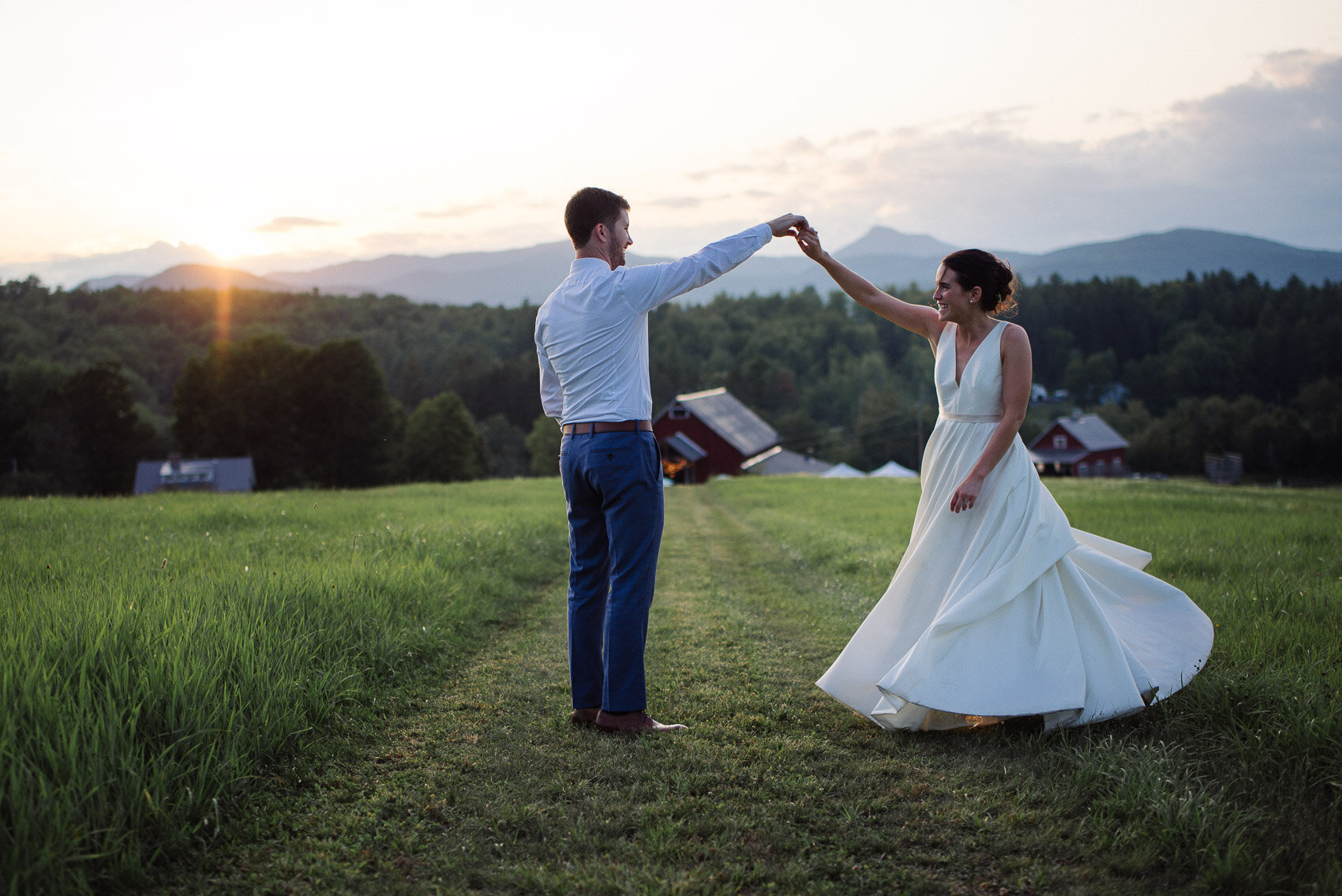 Summer wedding at Bliss Ridge Farm in Vermont