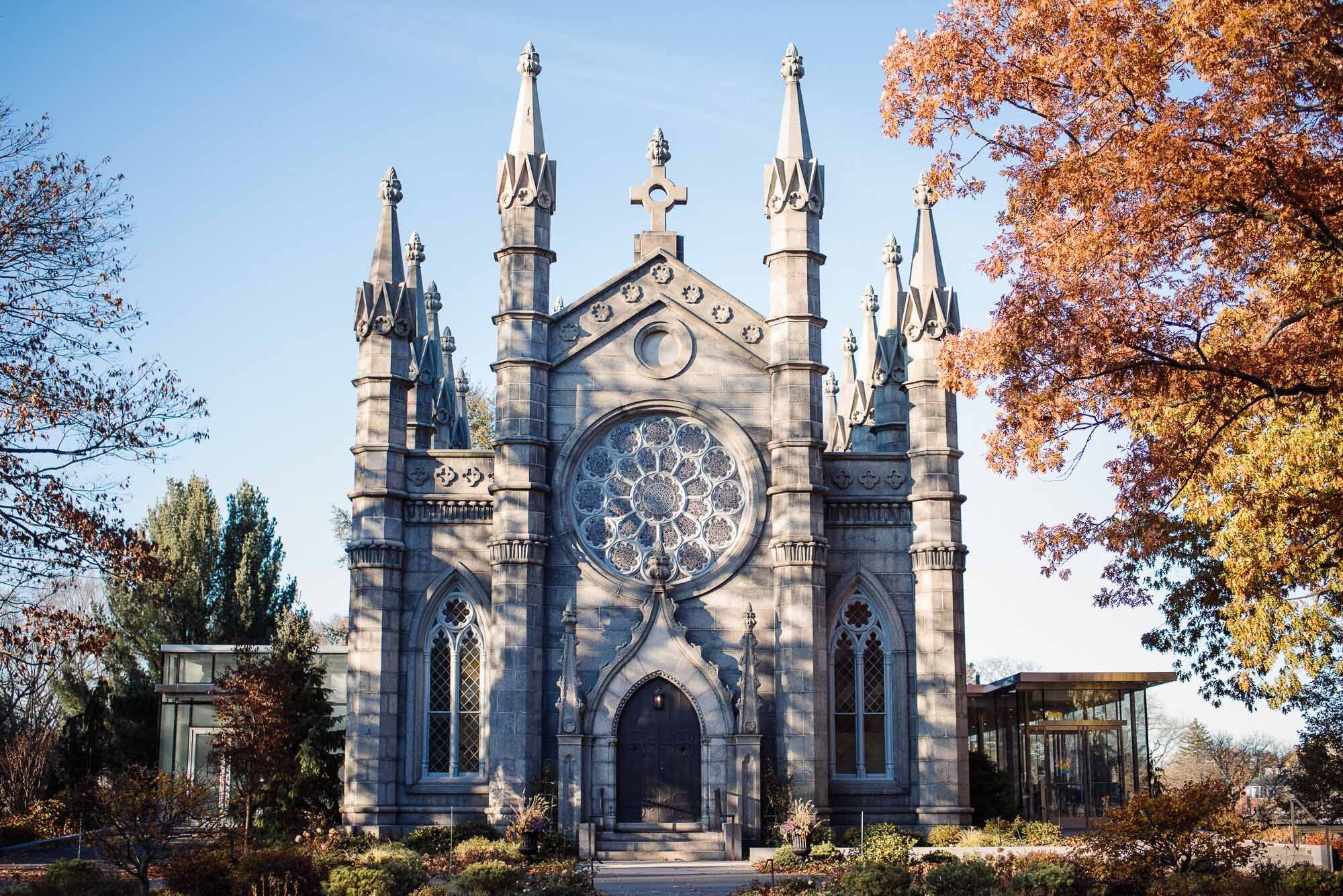Fall wedding at Chapel Mount Auburn