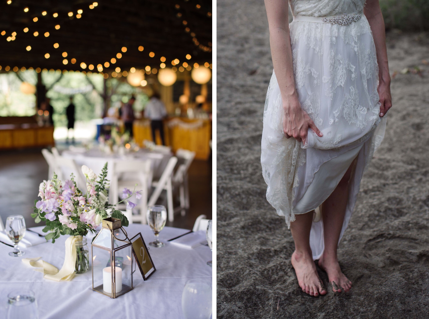 Outdoor wedding reception at Lareau Farms in Vermont