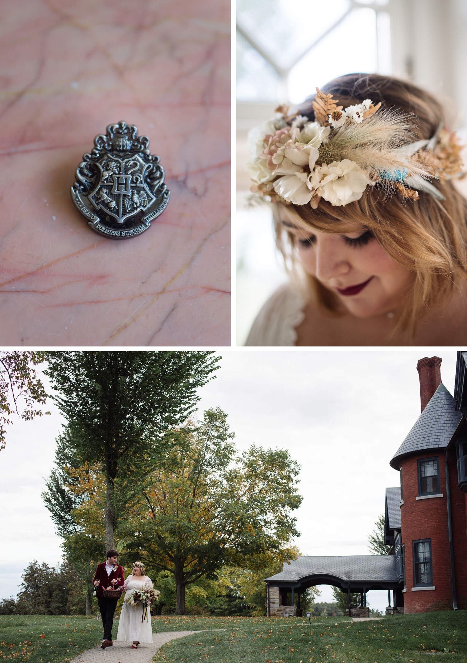 Harry Potter inspired fall wedding at Shelburne Farms