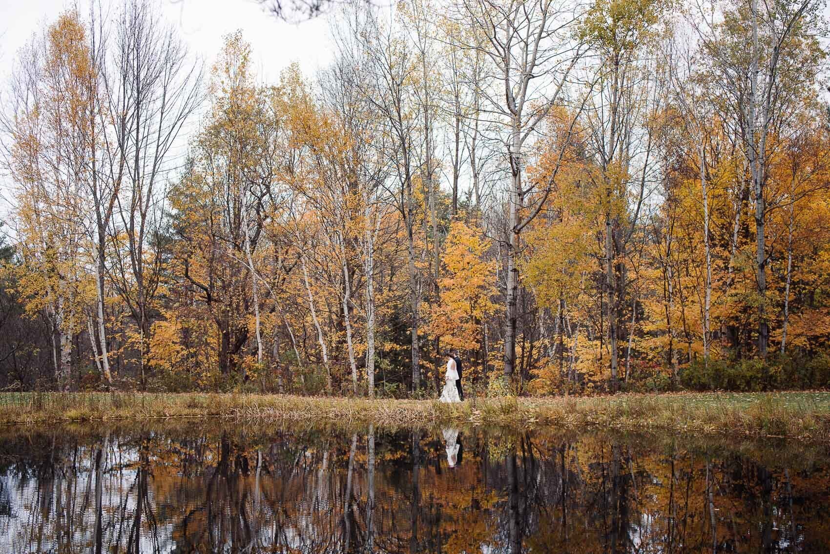 Fall elopement at Moose Meadow Lodge