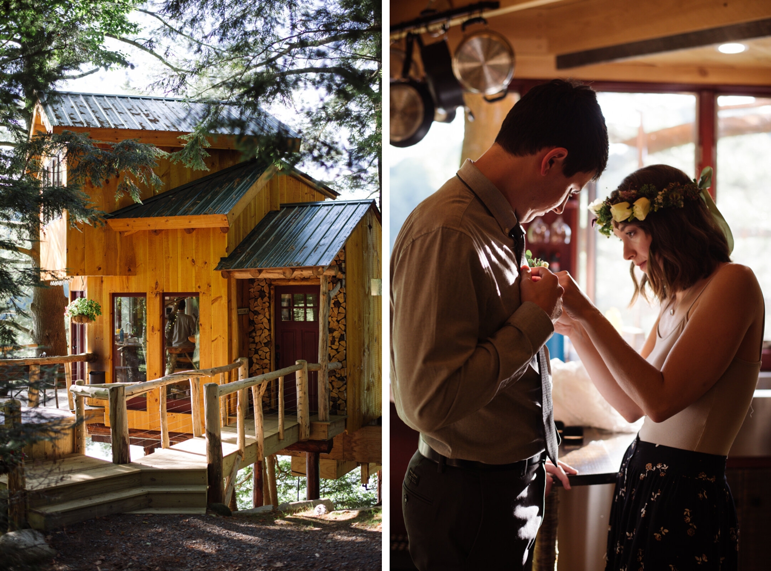 Treehouse elopement in Vermont