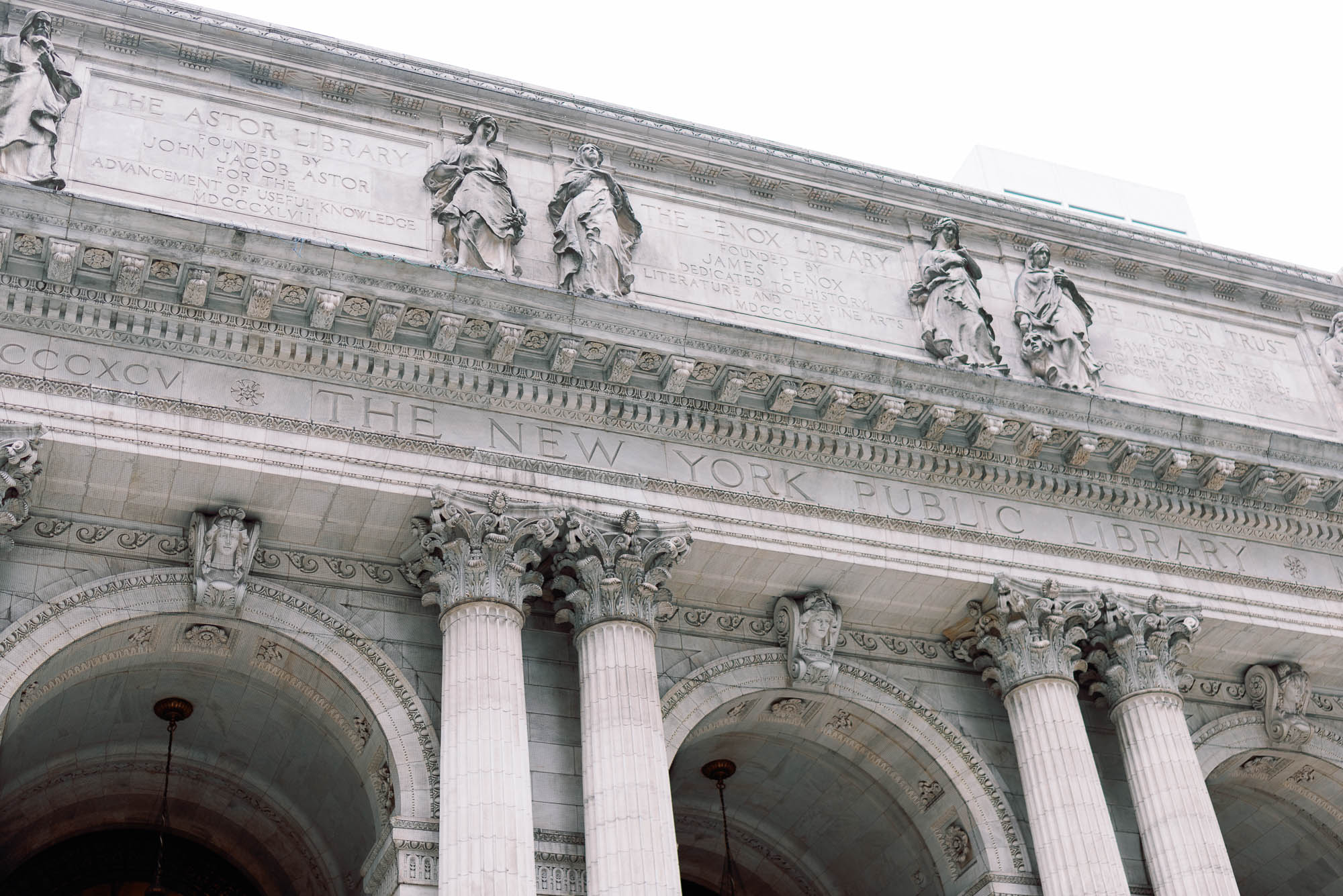 new york city public library face and granite