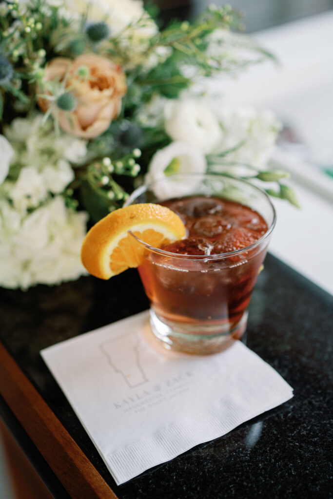 welcome party wedding at kimpton taconic manchester vt cocktial bar