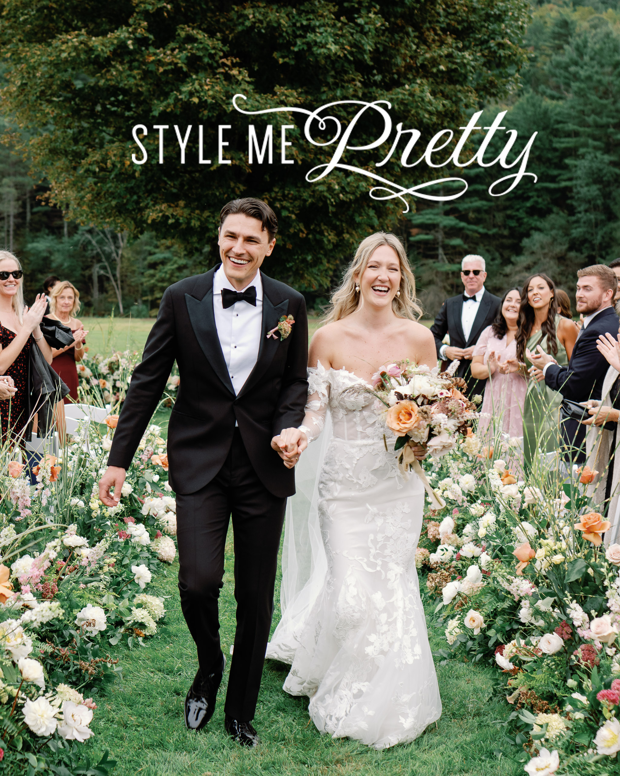 style me pretty wedding feature of vermont wedding at riverside farm celebrity couple vt