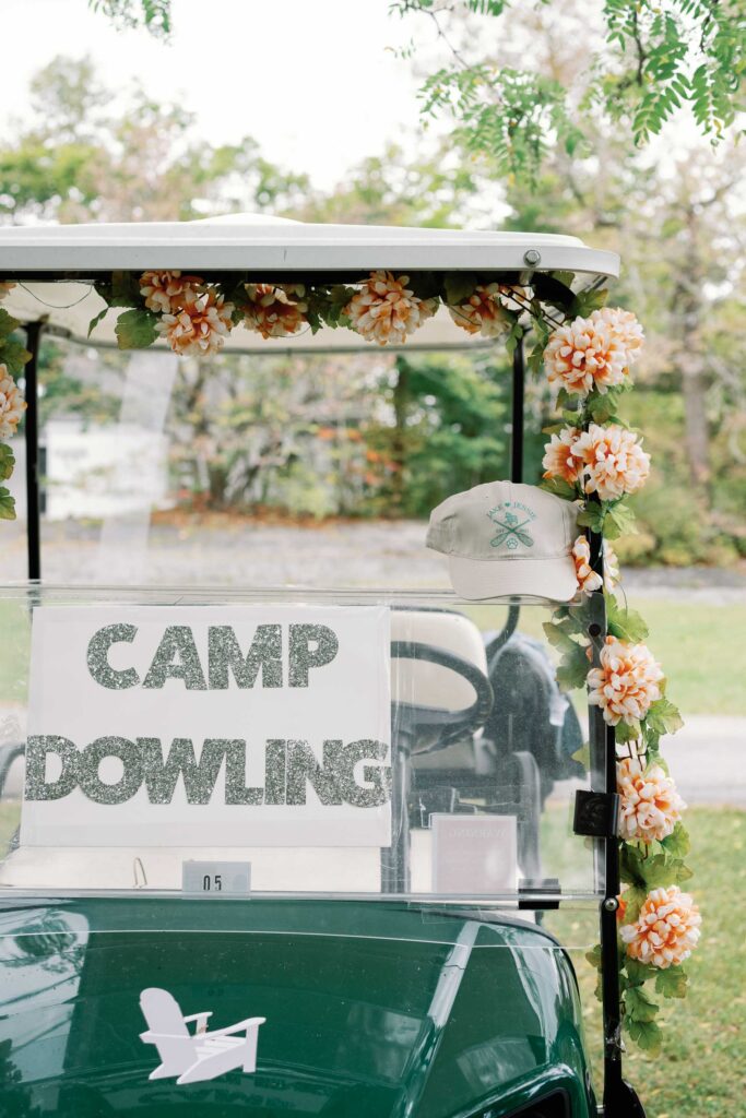 Basin harbor club wedding in Vermont golf cart