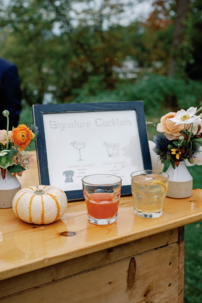 Basin harbor club wedding in Vermont cocktails
