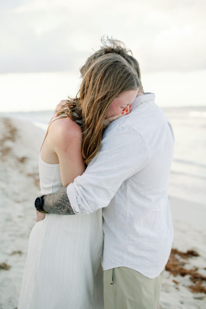 wedding proposal at flamenco beach in culebra PR