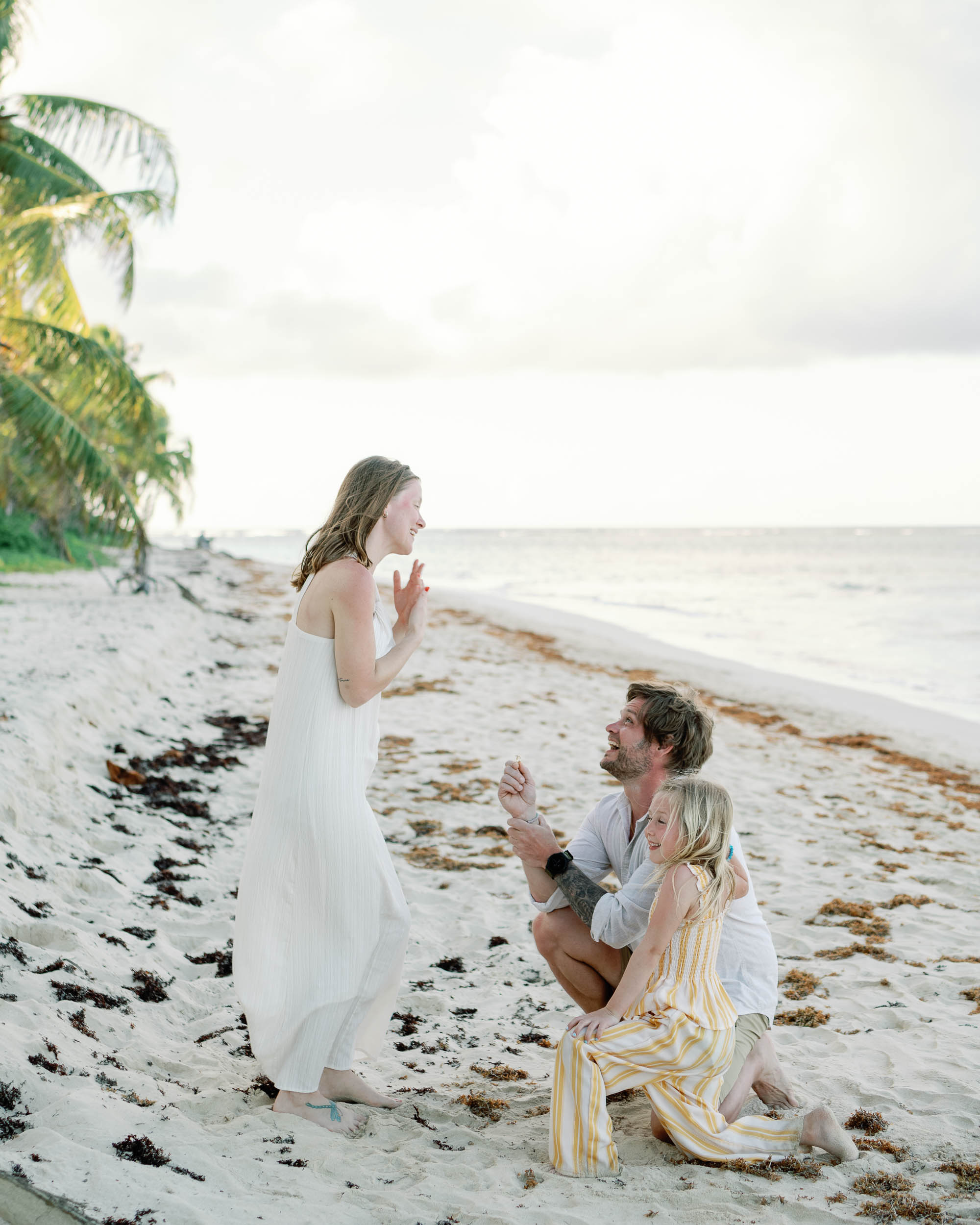 wedding proposal at flamenco beach in culebra PR