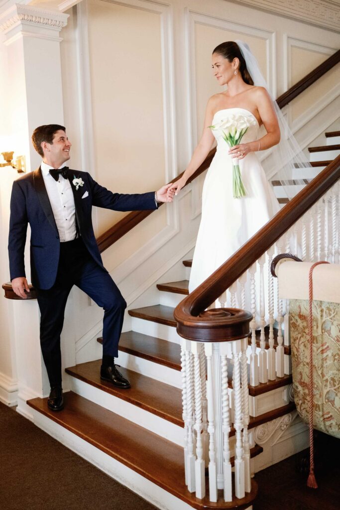 Step into this timeless black tie wedding at Hildene, the Lincoln Family Home in Manchester, Vermont.