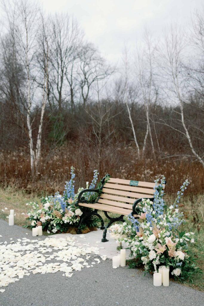 vermont surprise proposal with flowers by tipsy tulip designs