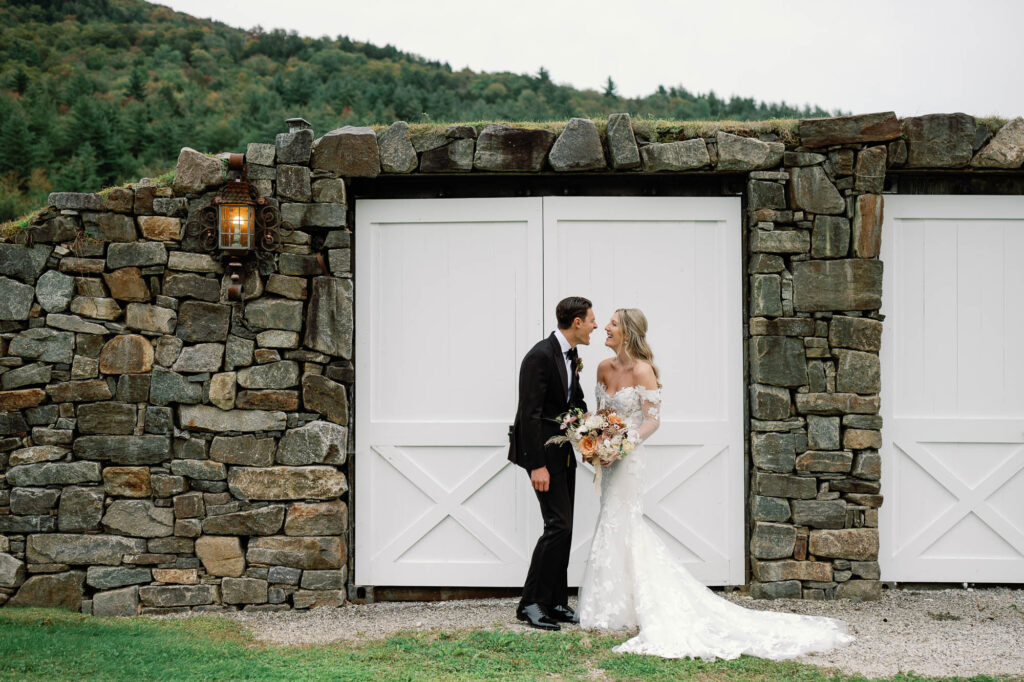 riverside farm vermont wedding in the fall with birds of a flower design