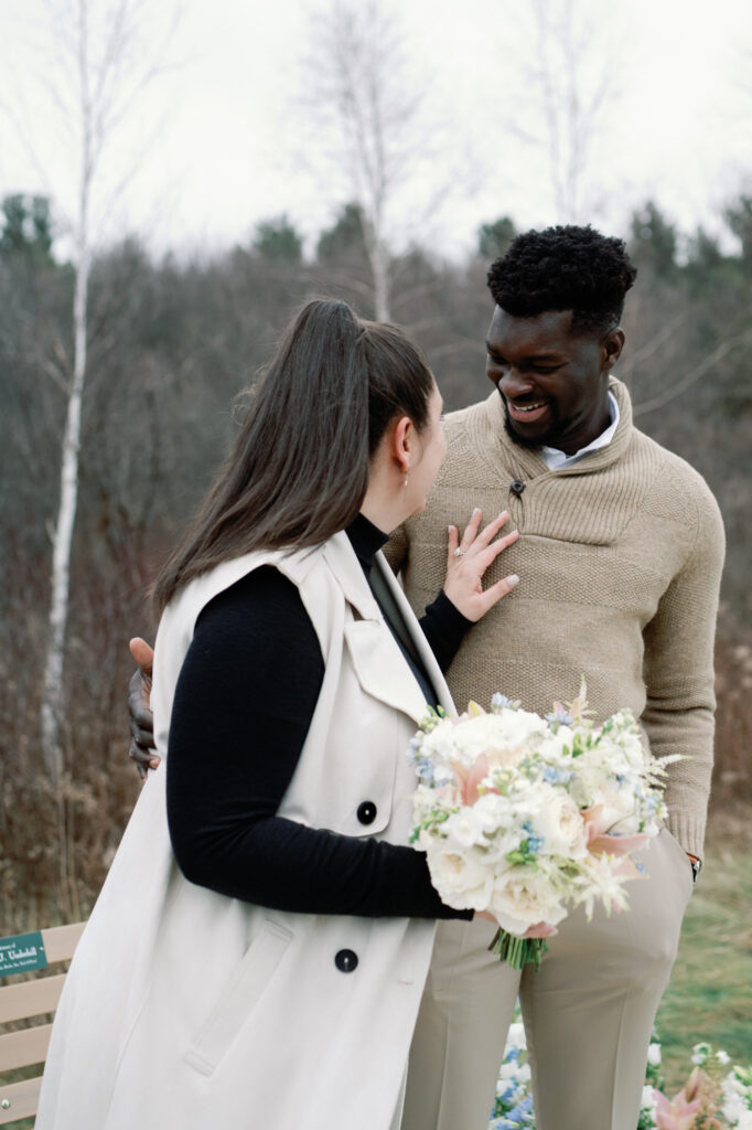 vermont surprise proposal flowers by tipsy tulip designs