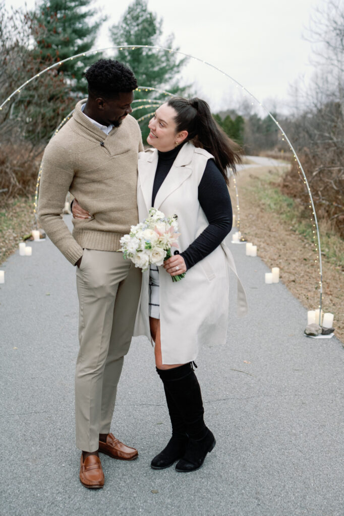 vermont surprise proposal flowers by tipsy tulip designs