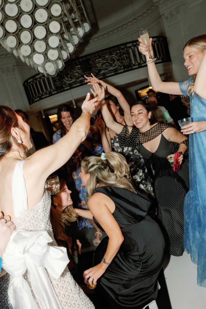Cherry blossom dc wedding reception at Patterson mansion dancing bride and groom