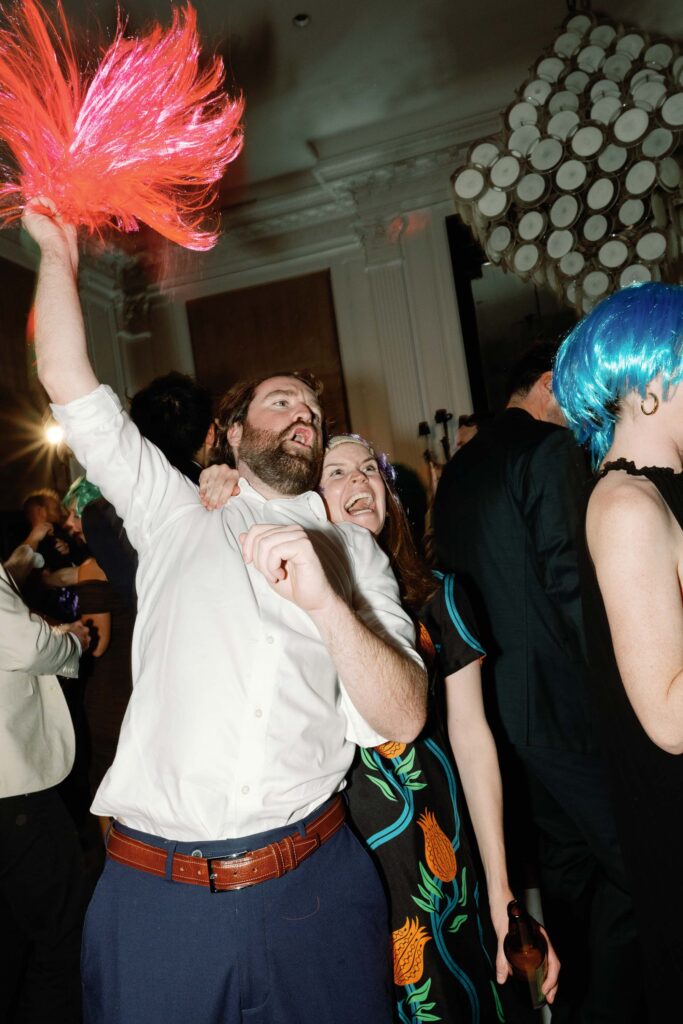Cherry blossom dc wedding reception at Patterson mansion dancing wigs