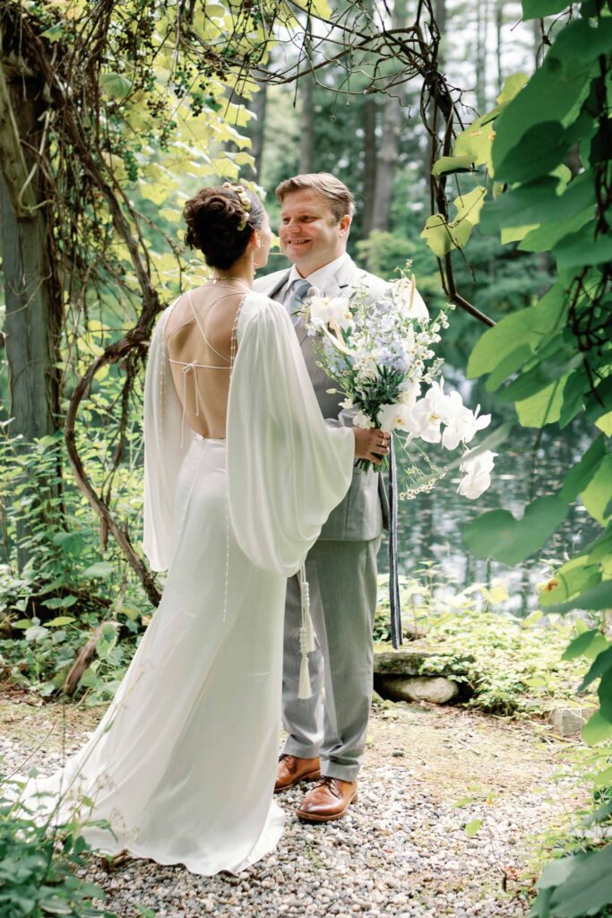 reading farms estate vt wedding ceremony with orchids